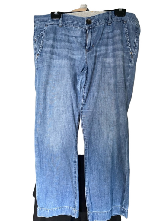 GAP Pants - GAP Light Blue Cropped Wide-Leg Jeans
